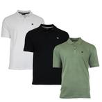 Donnay Donnay Heren - 3-Pack - Polo shirt Noah - Wit / Zwart, Kleding | Heren, Verzenden, Nieuw