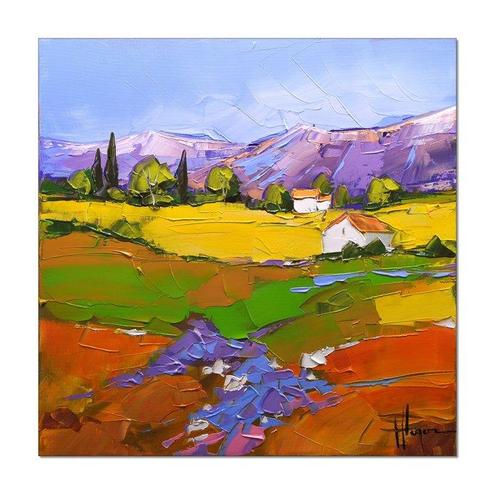 Olivier Pfleger - Champs de colza, Antiek en Kunst, Kunst | Schilderijen | Modern