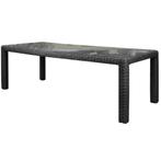 Bergamo dining tuintafel 240x100xH78 cm antraciet, Tuin en Terras, Tuintafels, Ophalen of Verzenden, Nieuw, Wicker