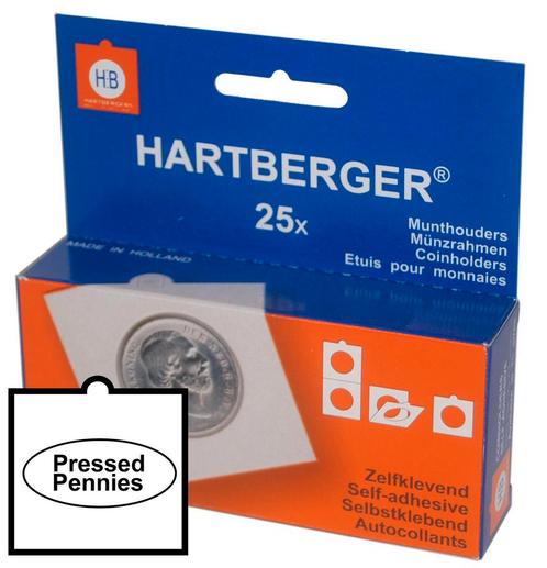 Hartberger Munthouders PRESSED PENNIES (25x) zelfklevend, Postzegels en Munten, Munten en Bankbiljetten | Toebehoren, Verzamelmap