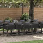 vidaXL 22-delige tuinset met kussens van staal en poly, Verzenden, Nieuw, Rotan, Tuinset