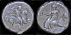 Ca 272-240bc Calabria Tarentum Ar nomos zilver, Verzenden