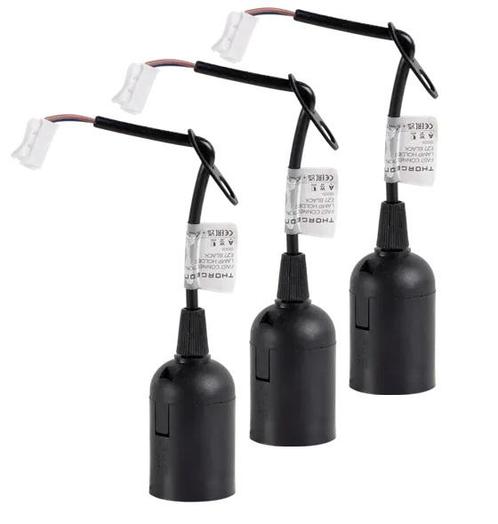 3 stuks Verhuisfitting E27 lamphouder Zwart met steekklem..., Huis en Inrichting, Lampen | Overige, Nieuw, Ophalen of Verzenden