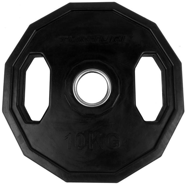 Tunturi Olympic Rubber Plate 10.0kg - Single, Sport en Fitness, Fitnessmaterialen, Halterschijven, Nieuw, Verzenden