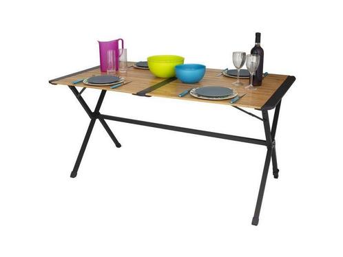 Eurotrail Campingtafel Chambery Bamboo L, Caravans en Kamperen, Kampeeraccessoires, Nieuw