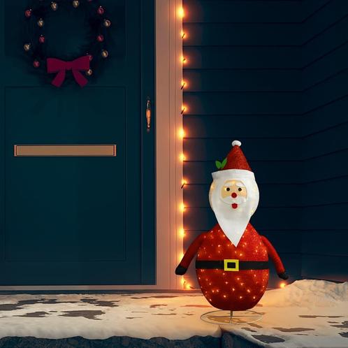 vidaXL Kerstman decoratief LED 90 cm luxe stof, Diversen, Kerst, Nieuw, Verzenden