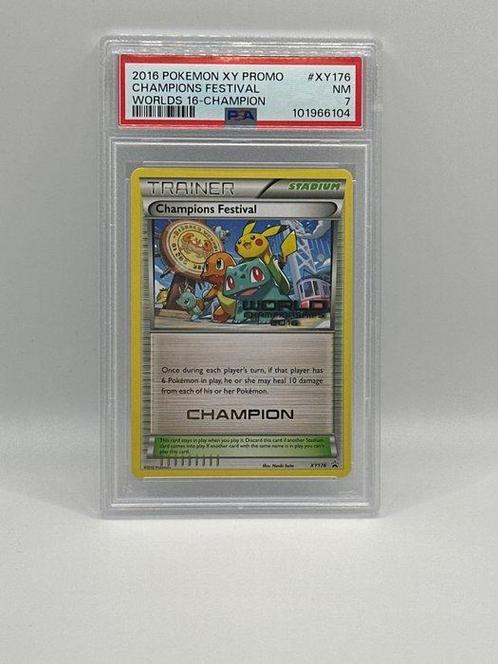 Pokémon - 1 Graded card - world championship champion, Hobby en Vrije tijd, Verzamelkaartspellen | Pokémon