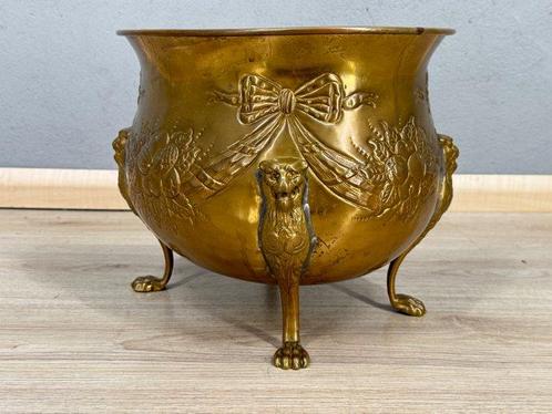 Mega grote mooie koperen bloembak - Bloempot - Koper,, Antiek en Kunst, Curiosa en Brocante