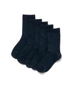 HEMA 5-pak damessokken donkerblauw, Verzenden, Nieuw