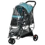TRUUSK Opvouwbare Pet Buggy - Hondenbuggy met Regenhoes - 2, Verzenden