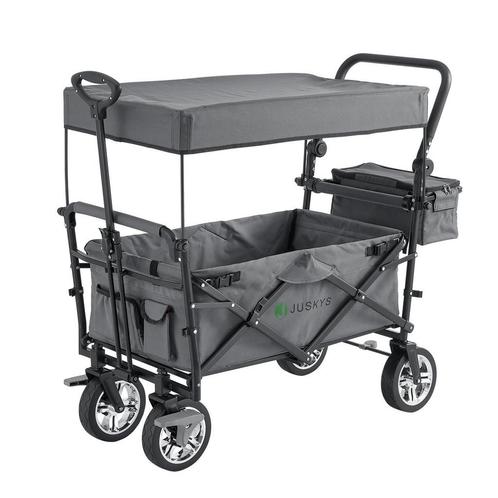 Inklapbare Bolderkar / Transportwagen - Max. 120 kg - Grijs, Caravans en Kamperen, Bolderkarren, Nieuw, Verzenden