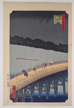 Ando Hiroshige Plotselinge regen bij de Ohashi-brug
