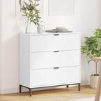 vidaXL Dressoir met lade Wit 79.5 x 33 x 82 cm Bewerkt hout, Huis en Inrichting, Kasten | Dressoirs, Verzenden, Nieuw, Overige houtsoorten