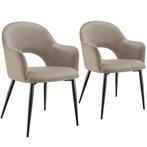 Eetkamerstoel Sachel, fluweellook, gestoffeerd, 120 kg - tau, Huis en Inrichting, Stoelen, Verzenden, Nieuw