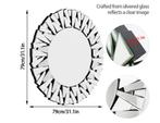 Ronde Sunburst Wandspiegel Zilver met Facetglas 80 cm, Verzenden, Nieuw