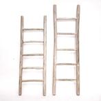 Teakea - Houten decoratie ladder | White oiled | 50x5x175, Verzenden, Nieuw