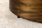 Ronde salontafel met beeninleg HARMONY NATURE 60 cm zwart, Ophalen of Verzenden, Nieuw