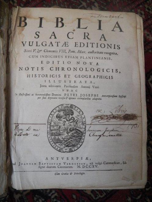 Petri Josephi - Biblia sacra vulgatae editionis sixti V, Antiek en Kunst, Antiek | Boeken en Bijbels