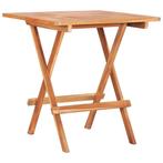 Inklapbare Bistrotafel Teak | Tweedekansje | 51% Korting, Huis en Inrichting, Tafels | Salontafels, 50 tot 100 cm, 50 tot 75 cm