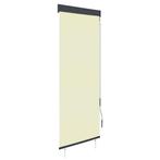 vidaXL Rolgordijn voor buiten 60x250 cm crème, Verzenden, Nieuw, Crème