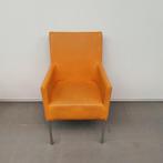 4x Amide luxe lederen design fauteuil zorgstoel oranje skai