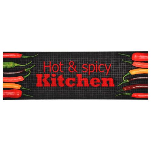 vidaXL Keukenmat wasbaar Hot & Spicy 60x300 cm, Tuin en Terras, Deurmatten, Nieuw, Verzenden