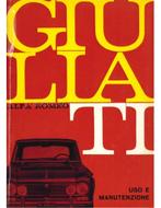 1967 ALFA ROMEO GIULIA TI INSTRUCTIEBOEKJE ITALIAANS, Auto diversen, Handleidingen en Instructieboekjes
