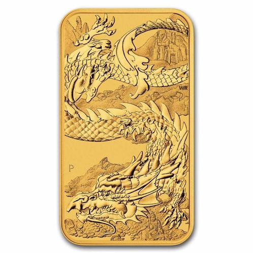 Gouden Rectangle Dragon 1 oz 2023 muntbaar (8.888 oplage), Postzegels en Munten, Munten | Oceanië, Losse munt, Goud, Verzenden