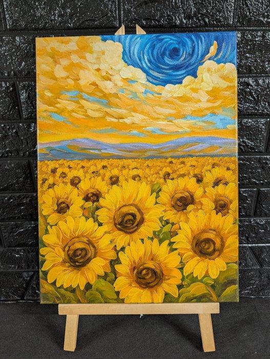 Antonio Barducci (XX-XXI) - Girasoli, Antiek en Kunst, Kunst | Schilderijen | Klassiek