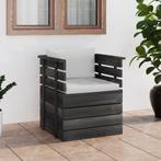 vidaXL Tuinfauteuil met kussens pallet grenenhout, Verzenden, Nieuw