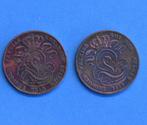 België. Leopold I. 5 Cents 1849 en 1859 ( Beide met punt )