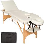 3 zone massagetafel Daniel, matras + tas - beige, Sport en Fitness, Massageproducten, Nieuw, Verzenden