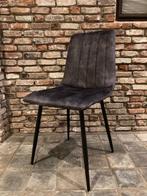 Eetkamerstoel Lena, 3 kleuren velvet stof, Zwart, Nieuw, Ophalen of Verzenden, Vijf, Zes of meer stoelen