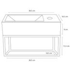 Fonteinset Differnz Ravo Keramiek Met Handoekrek 38.5x18.5x9, Doe-het-zelf en Verbouw, Ophalen of Verzenden, Nieuw