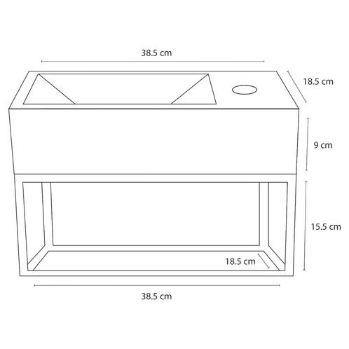 Fonteinset Differnz Ravo Keramiek Met Handoekrek 38.5x18.5x9, Doe-het-zelf en Verbouw, Sanitair, Ophalen of Verzenden