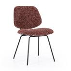 *WOONWINKEL* Eleonora Jon Rode Eetkamerstoel Modern, Verzenden, Nieuw, Rood, Stof