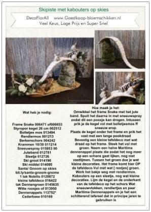 DIY Werkbeschrijving Skipiste met kabouters, Huis en Inrichting, Woonaccessoires | Kunstplanten en Kunstbloemen, Nieuw, Ophalen of Verzenden