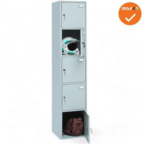 Mauforce Kledingkast - 5-deurs - 195x40x45cm - Zilvergrij..., Zakelijke goederen, Kantoor en Winkelinrichting | Kantoormeubilair en Inrichting