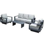 Avellino stoel bank loungeset 4 delig antraciet aluminium, Tuin en Terras, Ophalen of Verzenden, Nieuw, Aluminium