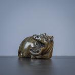 Beeldje - Nijlpaard - Serpentine steen