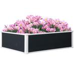 TRUUSK Verhoogde Plantenbak Grijs 100x80x30cm - Met Drainage, Verzenden, Nieuw
