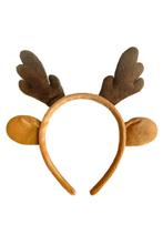 Haarband Rendier Bruin Diadeem Gewei Hert Ree Eland Kerst Ru, Nieuw, Carnaval, Ophalen of Verzenden, Accessoires