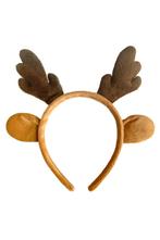 Haarband Rendier Bruin Diadeem Gewei Hert Ree Eland Kerst Ru, Ophalen of Verzenden, Nieuw, Carnaval, Accessoires