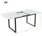 Uitschuifbare Eettafel 140–180 cm – Marmerlook MDF, Huis en Inrichting, Tafels | Eettafels, Verzenden, Nieuw