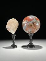 Geen minimumprijs - Prachtig paar kubuscalciet en rood