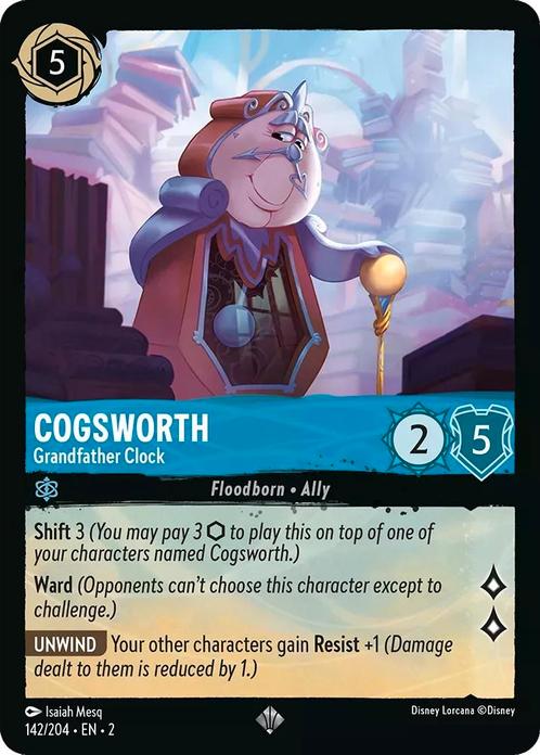 [142/204] - COGSWORTH - Grandfather Clock ENG FOIL [M/NM], Verzamelen, Disney, Verzenden