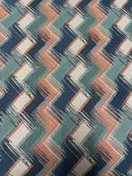 Bekledingstof Gobelin met exclusief zigzagontwerp in blauw.