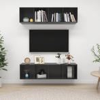 vidaXL Tv-wandmeubelen 2 st bewerkt hout hoogglans grijs, Huis en Inrichting, Kasten | Televisiemeubels, Minder dan 50 cm, Verzenden
