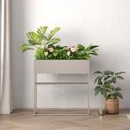 Plantenstandaard Joensuu 80x80x25 cm met plank lichtgrijs [e, Tuin en Terras, Verzenden, Nieuw