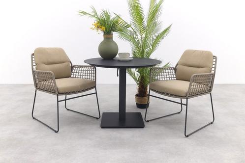 Suns Virenze aluminium Ø 90 cm./Albano Taupe - ronde, Tuin en Terras, Tuinsets en Loungesets, Tuinset, Nieuw, Rvs, Verzenden